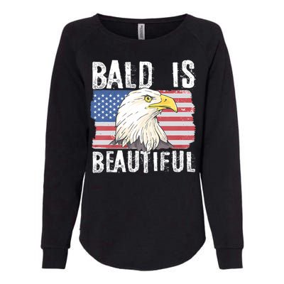 Bald Is Beautiful 4th Of July Independence Day Bald Eagle Womens California Wash Sweatshirt