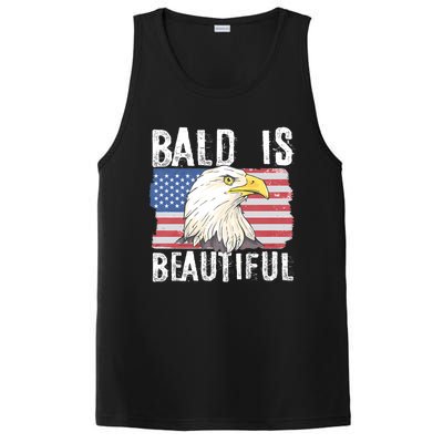 Bald Is Beautiful 4th Of July Independence Day Bald Eagle PosiCharge Competitor Tank