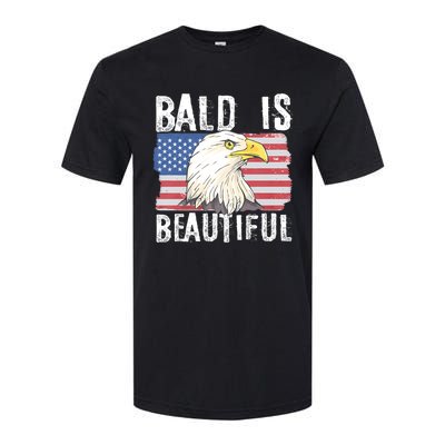 Bald Is Beautiful 4th Of July Independence Day Bald Eagle Softstyle CVC T-Shirt