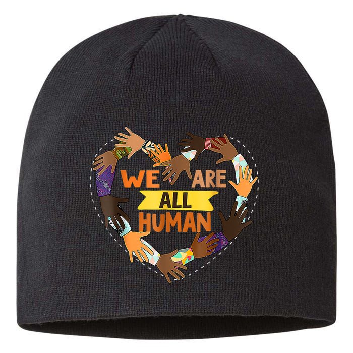 Black Is Beautiful Black History Month We Are All Human Sustainable Beanie