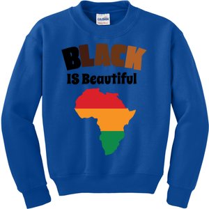 Black Is Beautiful Black History Juneteenth African American Gift Kids Sweatshirt