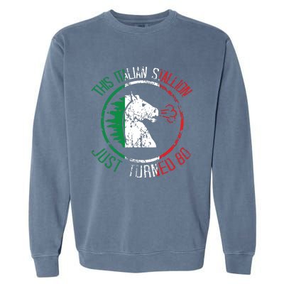 Best Italian Birthday Shirts 80th Birthday Gifts For Men Garment-Dyed Sweatshirt