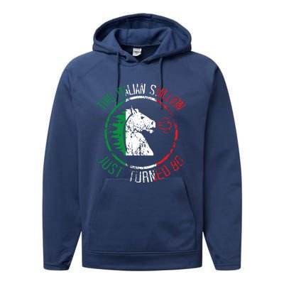 Best Italian Birthday Shirts 80th Birthday Gifts For Men Performance Fleece Hoodie