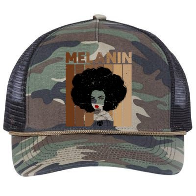 Black Is Beautiful Great Gift Afro Roots Great Gift Melanin Meaningful Gift Retro Rope Trucker Hat Cap