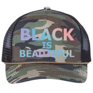 Black Is Beautiful Black History Month Proud Gift Retro Rope Trucker Hat Cap