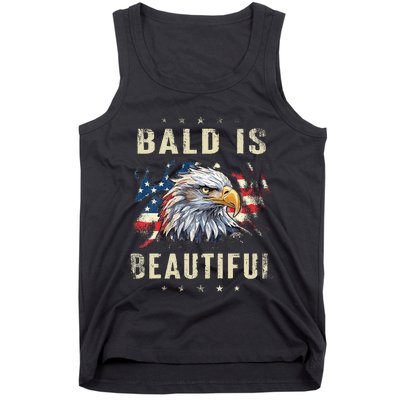 Bald Is Beautiful 4th Of July Independence Day America Tank Top