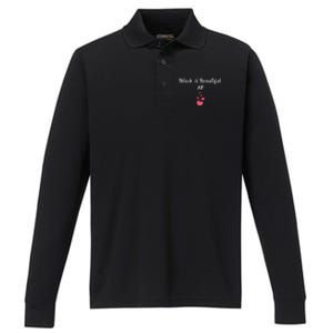 Black Is Beautiful Af Gift Performance Long Sleeve Polo