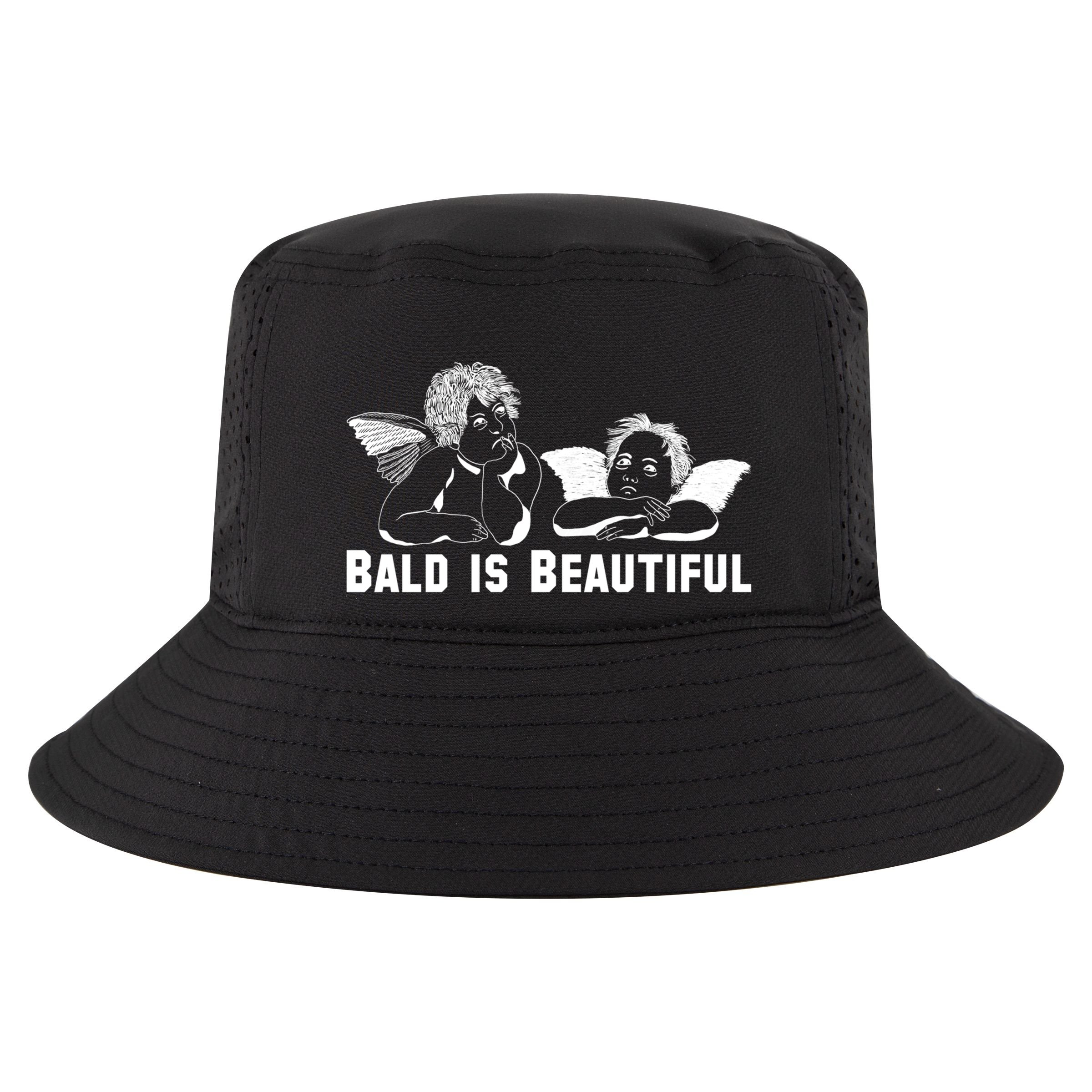 Bald Is Beautiful Angels Black Gift Cool Comfort Performance Bucket Hat