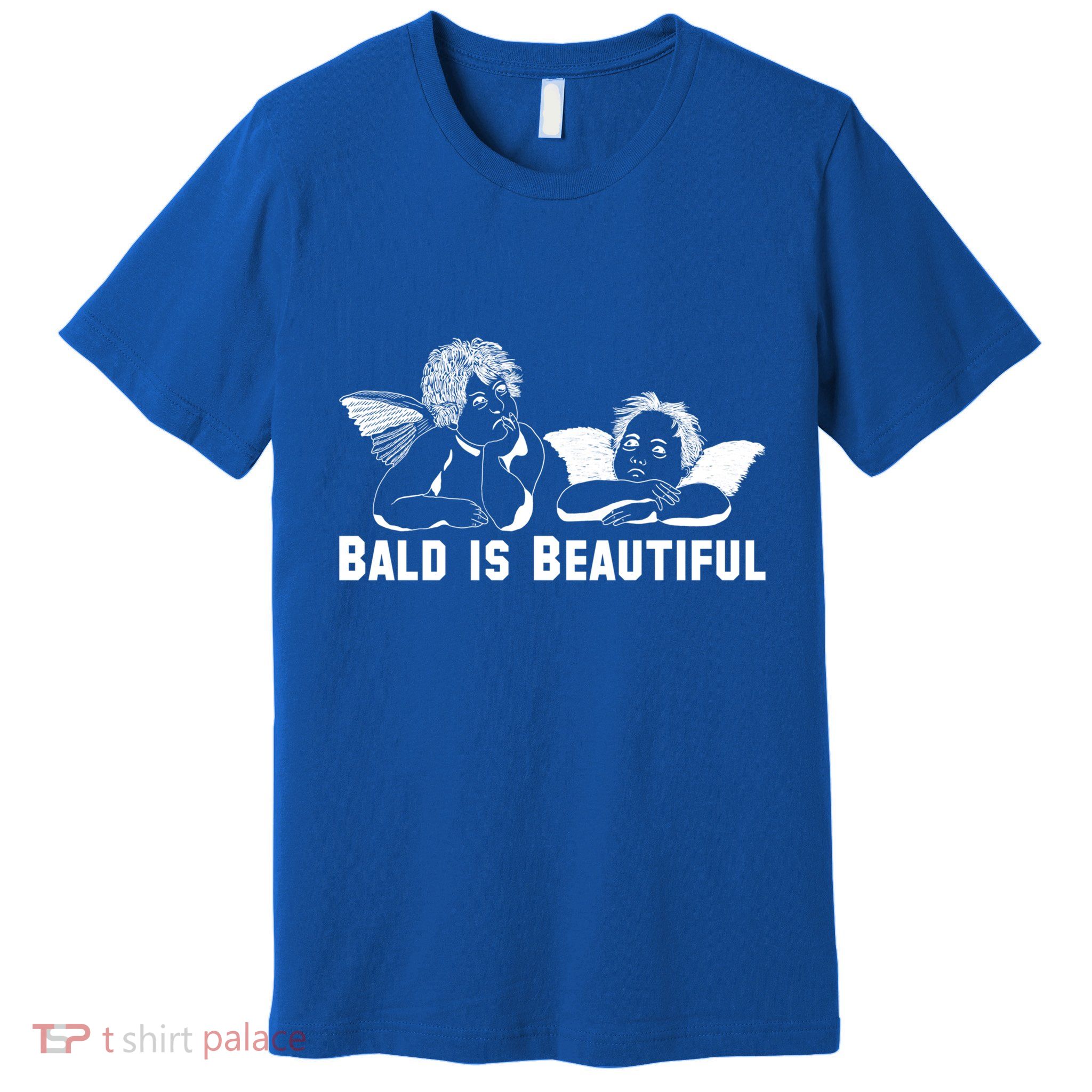 Bald Is Beautiful Angels Black Gift Premium T-Shirt