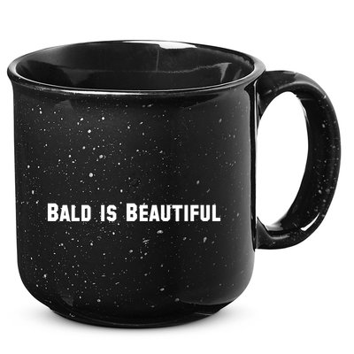 Bald Is Beautiful Black Gift 15oz Campfire Ceramic Mug