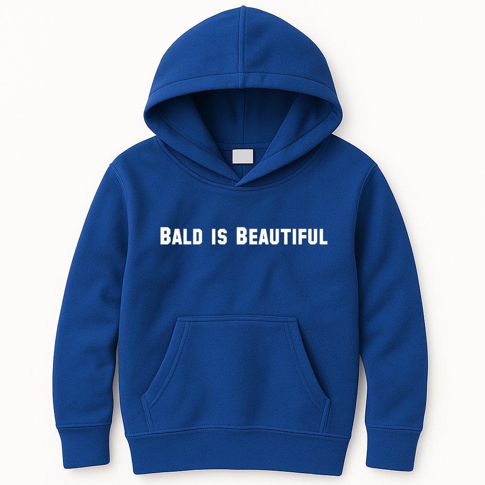 Bald Is Beautiful Black Gift Kids Hoodie