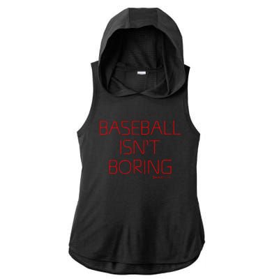 Baseball IsnT Boring Ladies PosiCharge Tri-Blend Wicking Draft Hoodie Tank