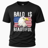 Bald Is Beautiful 4th Of July Independence Day Bald Eagle Cooling Performance Crew T-Shirt