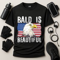 Bald Is Beautiful 4th Of July Independence Day Bald Eagle Cooling Performance Crew T-Shirt