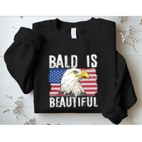 Bald Is Beautiful 4th Of July Independence Day Bald Eagle Sweatshirt