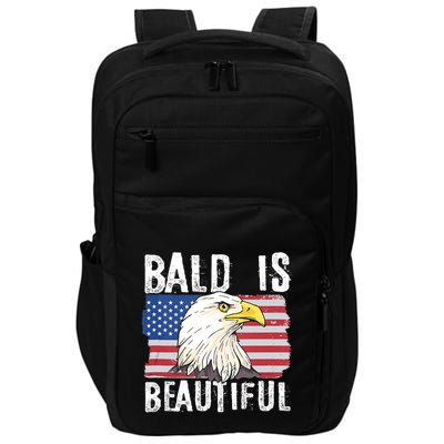 Bald Is Beautiful 4th Of July Independence Day Bald Eagle Impact Tech Backpack