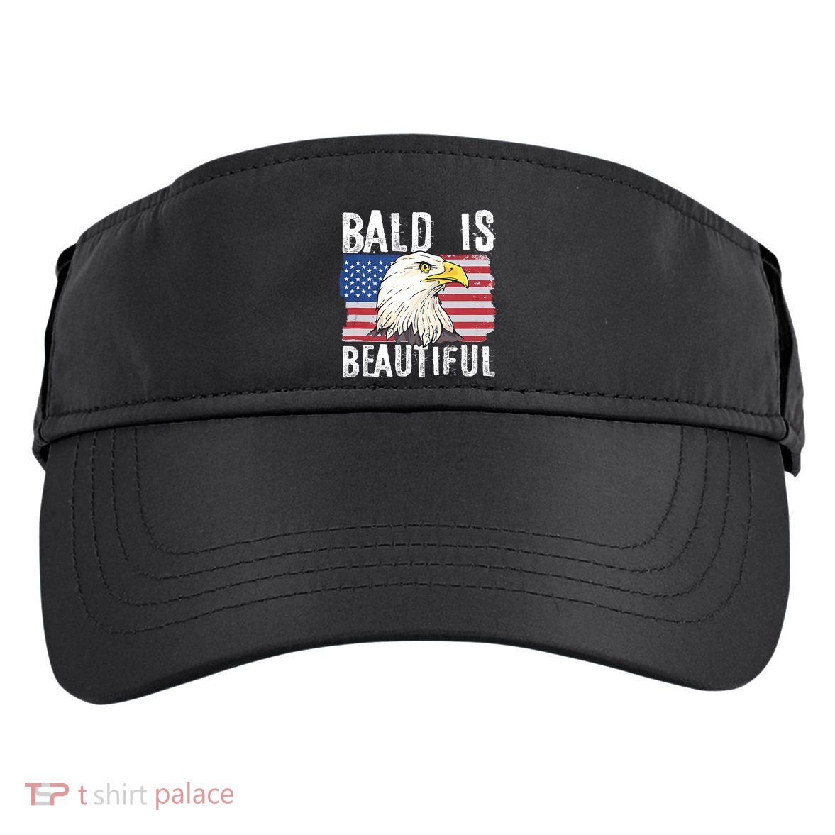 Bald Is Beautiful 4th Of July Independence Day Bald Eagle Adult Drive Performance Visor