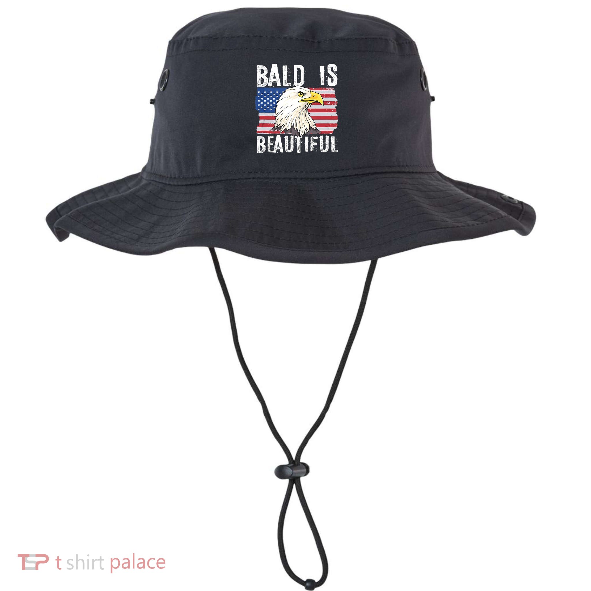 Bald Is Beautiful 4th Of July Independence Day Bald Eagle Bucket Hat