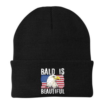 Bald Is Beautiful 4th Of July Independence Day Bald Eagle Beanie