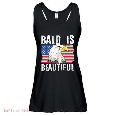 Bald Is Beautiful 4th Of July Independence Day Bald Eagle Ladies Essential Flowy Tank