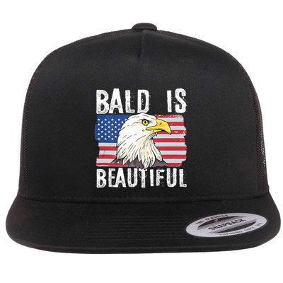 Bald Is Beautiful 4th Of July Independence Day Bald Eagle Flatbill Hat
