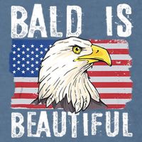 Bald Is Beautiful 4th Of July Independence Day Bald Eagle Garment-Dyed Sweatshirt