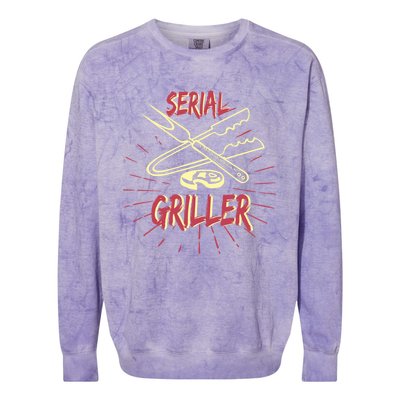 Bbq Items Bbq Master And Serial Griller Cool Gift Colorblast Crewneck Sweatshirt