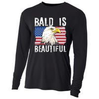 Bald Is Beautiful 4th Of July Independence Day Bald Eagle Cooling Performance Long Sleeve Crew