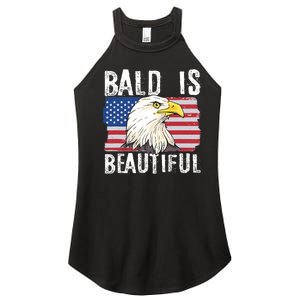 Bald Is Beautiful 4th Of July Independence Day Bald Eagle Women's Perfect Tri Rocker Tank