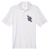 Bald Is Beautiful 4th Of July Independence Day Bald Eagle Men's Origin Performance Pique Polo