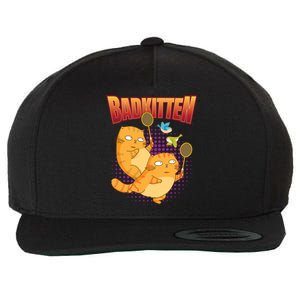 Badminton I Badkitten Cat I Badminton Racket Shuttlecock Gift Wool Snapback Cap