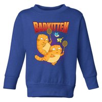 Badminton I Badkitten Cat I Badminton Racket Shuttlecock Gift Toddler Sweatshirt