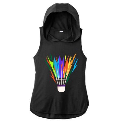 Badminton I Badminton Ball I Badminton Racket Shuttlecock Great Gift Ladies PosiCharge Tri-Blend Wicking Draft Hoodie Tank