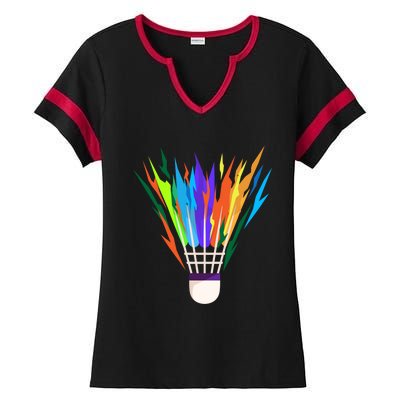 Badminton I Badminton Ball I Badminton Racket Shuttlecock Great Gift Ladies Halftime Notch Neck Tee