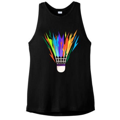 Badminton I Badminton Ball I Badminton Racket Shuttlecock Great Gift Ladies PosiCharge Tri-Blend Wicking Tank