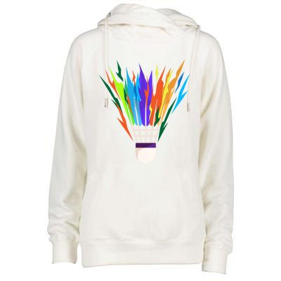 Badminton I Badminton Ball I Badminton Racket Shuttlecock Great Gift Womens Funnel Neck Pullover Hood