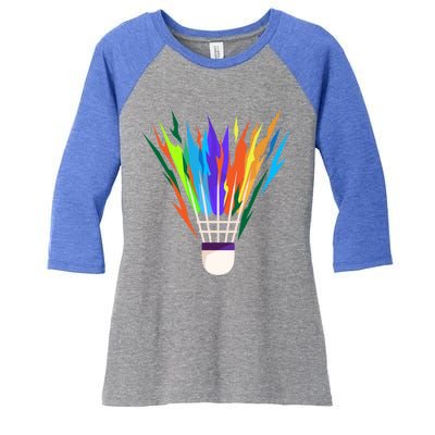 Badminton I Badminton Ball I Badminton Racket Shuttlecock Great Gift Women's Tri-Blend 3/4-Sleeve Raglan Shirt