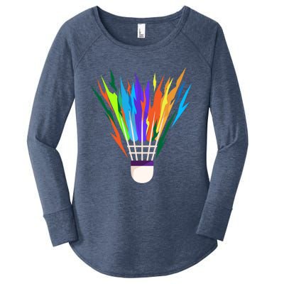 Badminton I Badminton Ball I Badminton Racket Shuttlecock Great Gift Women's Perfect Tri Tunic Long Sleeve Shirt