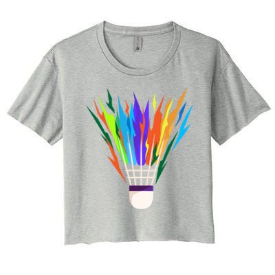 Badminton I Badminton Ball I Badminton Racket Shuttlecock Great Gift Women's Crop Top Tee