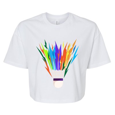 Badminton I Badminton Ball I Badminton Racket Shuttlecock Great Gift Bella+Canvas Jersey Crop Tee