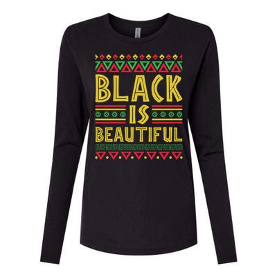 Black Is Beautiful Happy Kwanzaa Celebration Holiday Gift Womens Cotton Relaxed Long Sleeve T-Shirt