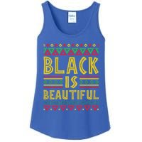 Black Is Beautiful Happy Kwanzaa Celebration Holiday Gift Ladies Essential Tank