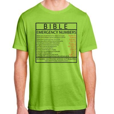 Bible Emergency Hotline Numbers Adult ChromaSoft Performance T-Shirt