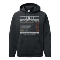 Bible Emergency Hotline Numbers Performance Fleece Hoodie