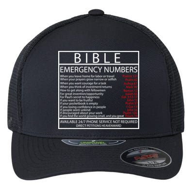 Bible Emergency Hotline Numbers Flexfit Unipanel Trucker Cap