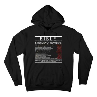 Bible Emergency Hotline Numbers Hoodie