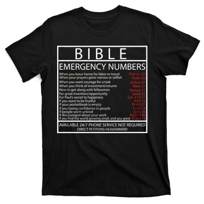 Bible Emergency Hotline Numbers T-Shirt