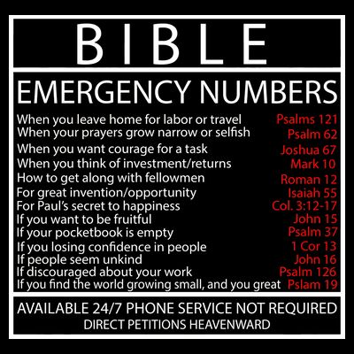 Bible Emergency Hotline Numbers T-Shirt
