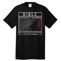 Bible Emergency Hotline Numbers Tall T-Shirt