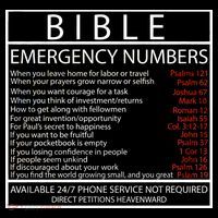 Bible Emergency Hotline Numbers Impact Tech Backpack